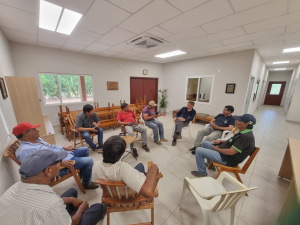 Representantes de la FRICC en las nuevas instalaciones de ZP-30 en Yalve Sanga Centro