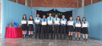 Alumnos del 9° grado de la escuela Arco Iris