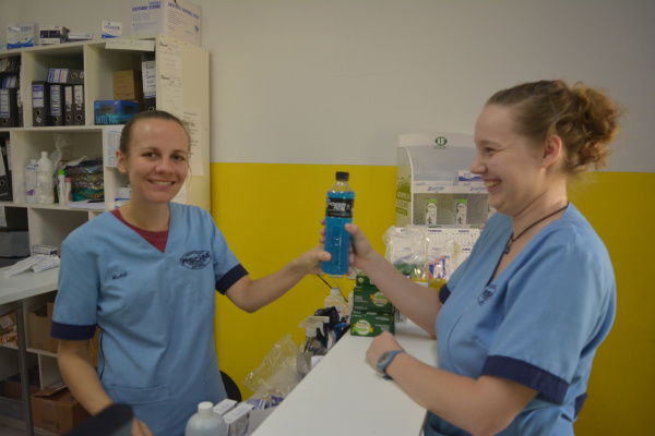 Colaboradores del Dpto. Salud en la Farmacia de la ASCIM